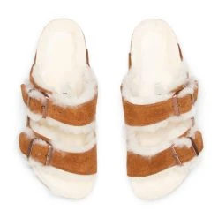 Birkenstock WOMENS ARIZONA SHEARLING -Salomon Shop BirkenstockWARIZONASHEARLINGSUEDEMINKNATURAL361001135 4