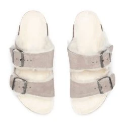 Birkenstock WOMEN'S ARIZONA SHEARLING -Salomon Shop BirkenstockWARIZONASHEARLINGSUEDESTONECOINNATURAL371017403 4