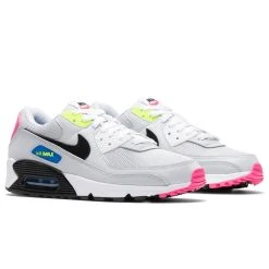 Nike AIR MAX 90 -Salomon Shop NikeNIKEAIRMAX90PUREPLATINUMBLACK PINKBLAST VOLT8DZ4398 001 2