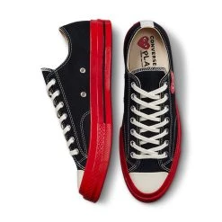 Converse X CDG PLAY CHUCK TAYLOR LOW -Salomon Shop conversePLAYCONVERSECHUCKTAYLORLOWBLACKRED8A01795C 4